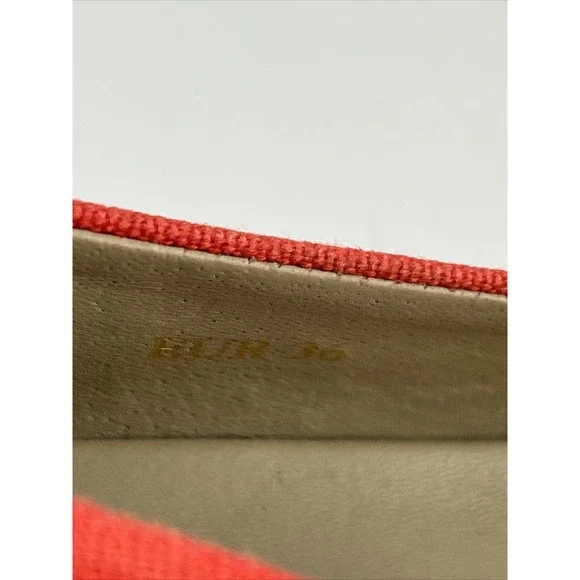 FitFlop Due Canvas Shoes Womens 5.5US 36EU Red Platform Toning Ballet Flats - Picture 10 of 11